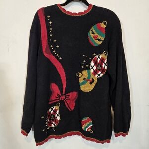 Vintage 90s The Villager Christmas Ramie/ Cotton Sweater Size Large